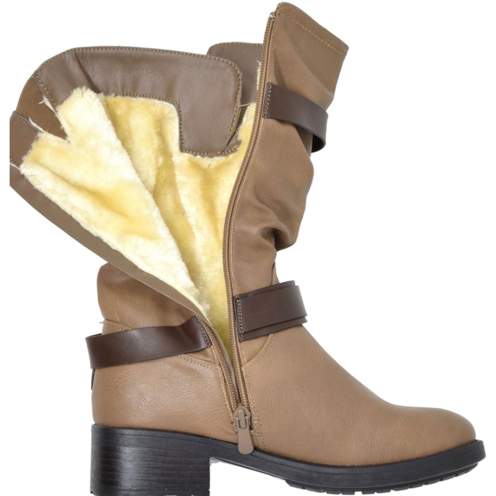 Mid Calf Riding Winter Boots - Picture 5 of 7